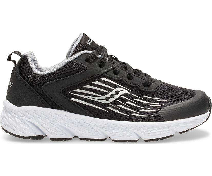 Saucony Wind Lace Kids' Sneakers Black | AU 767DFMN